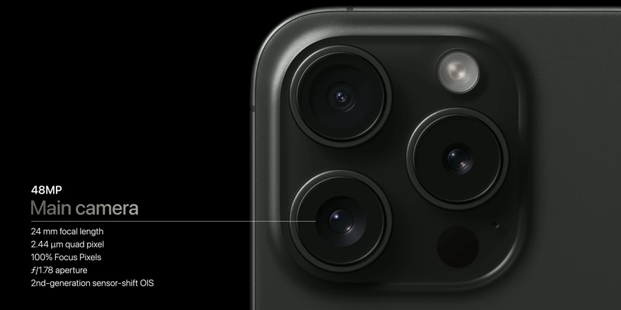 iphone 15 pro характеристики камери